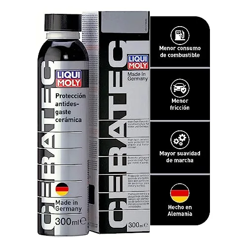 Botella y caja de LIQUI MOLY Cera Tec 300 ml, aditivo cerámico de protección antidesgaste